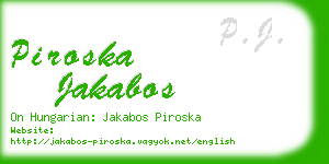 piroska jakabos business card